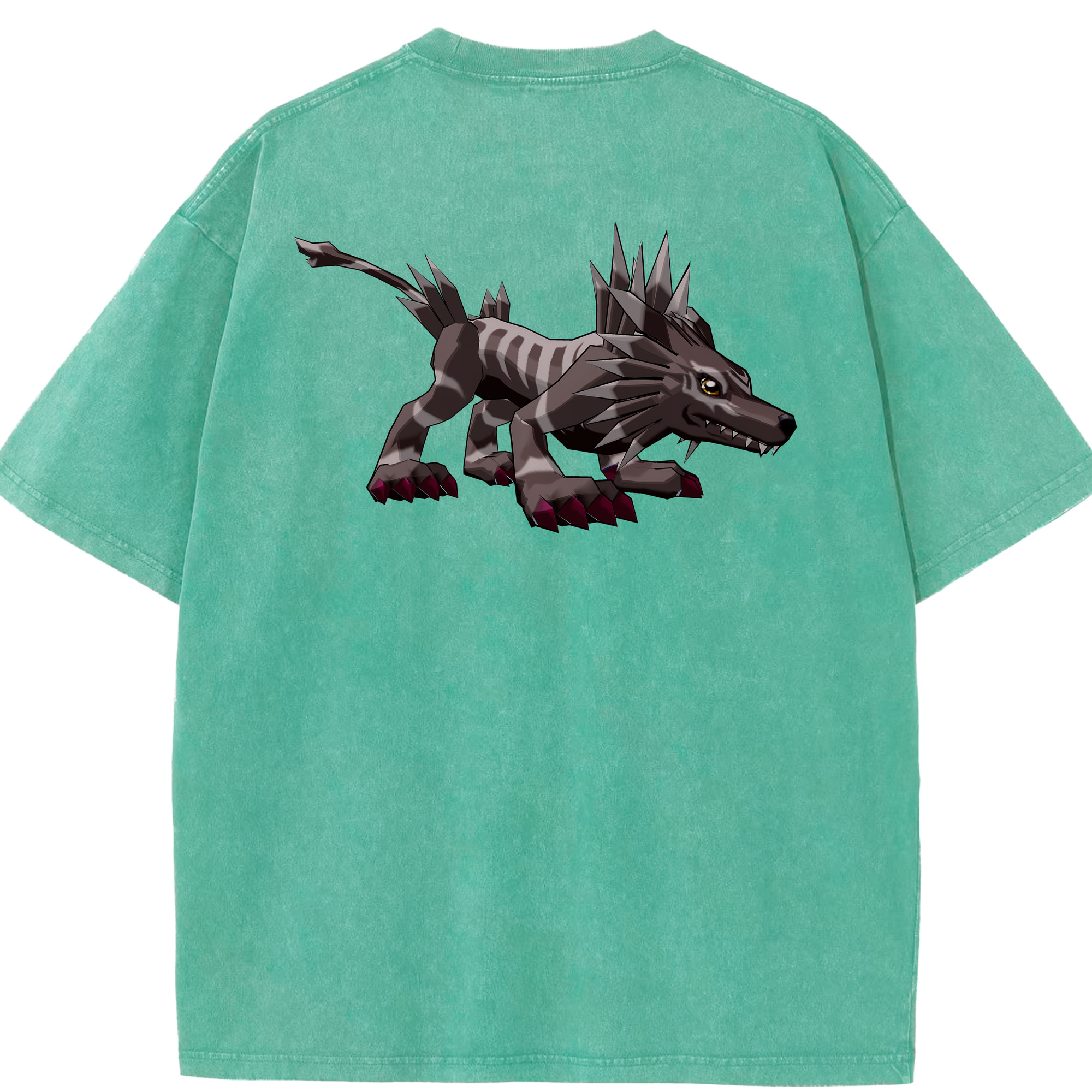 （画像用） Digimon デジタルモンスター/デジモン 綿100% ヴィンテージ風 半袖Tシャツ（背面プリント）